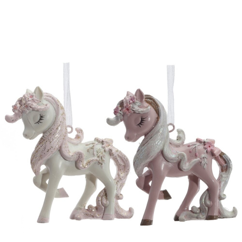 Фигурка декоративная подвесная "Лошадка", L8,5 W2 H8,5 см, 2в.