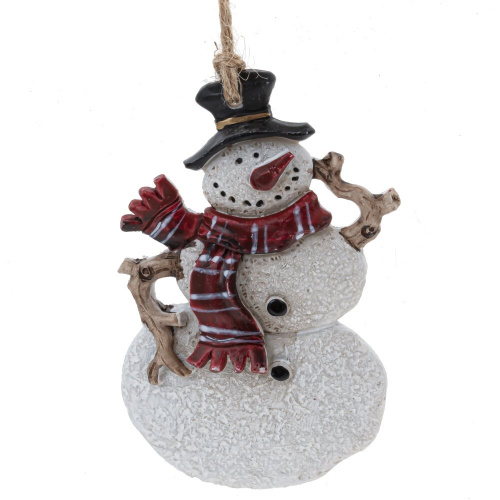 Изделие декоративное подвесное "Снеговик", L6 W1 H9 см, 6в. фото 2 Изделие декоративное подвесное "Снеговик", L6 W1 H9 см, 6в. фото 2