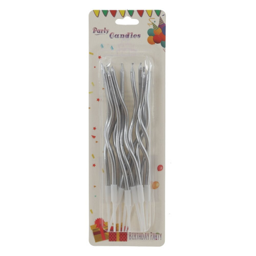 Набор из 12-ти свечей для торта, D 0,5 см,L6,5 W1,5 H20 см