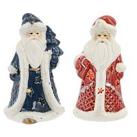 Фигурка декоративная "Дед Мороз" с подсветкой (2xLR44), L7, L6,5 W5,5 H12 см, 2в.