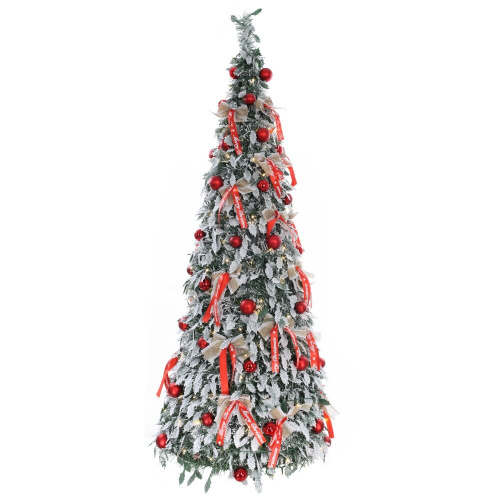 Ёлка искусств с подсвет от сети, L60 W60 H180, 150LED, 58 шаров + банты, экспресс сборка Ёлка искусств с подсвет от сети, L60 W60 H180, 150LED, 58 шаров + банты, экспресс сборка