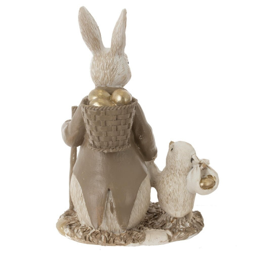 Фигурка декоративная "Заяц с цыпленком", L10,5 W8 H15 см фото 3