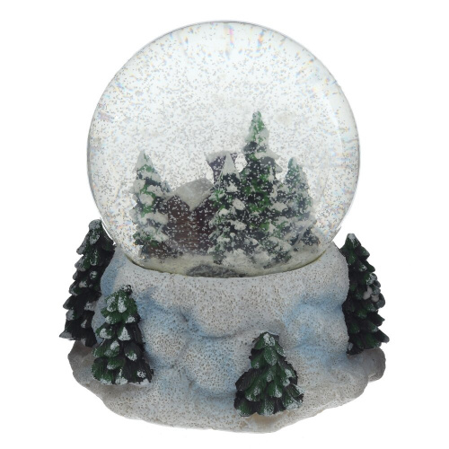 Фигурка декоративная в стекл. шаре с муз. "Домик", D10; L12,7 W12 H15,4  см, 2в. фото 4 Фигурка декоративная в стекл. шаре с муз. "Домик", D10; L12,7 W12 H15,4  см, 2в. фото 4