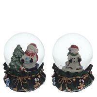 Фигурка декоративная "Снеговик" в стекл шаре, L6 W6 H8,5 см, 2в. Фигурка декоративная "Снеговик" в стекл шаре, L6 W6 H8,5 см, 2в.