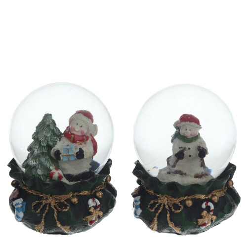 Фигурка декоративная "Снеговик" в стекл шаре, L6 W6 H8,5 см, 2в. Фигурка декоративная "Снеговик" в стекл шаре, L6 W6 H8,5 см, 2в.