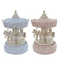 Фигурка декоративная "Карусель" (муз, движ), L11 W11 H18 см, 2в.