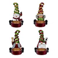 Подсвечник "Ангел/Дед Мороз/Снеговик/Гном" (D свечи 4,5 см), L7 W7 H11 см, 4в. Подсвечник "Ангел/Дед Мороз/Снеговик/Гном" (D свечи 4,5 см), L7 W7 H11 см, 4в.