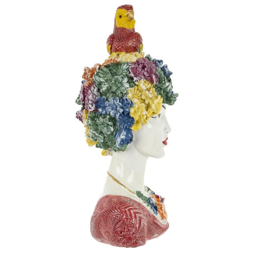 Фигурка декоративная "Девушка с попугаем", L17 W13 H27 см фото 4