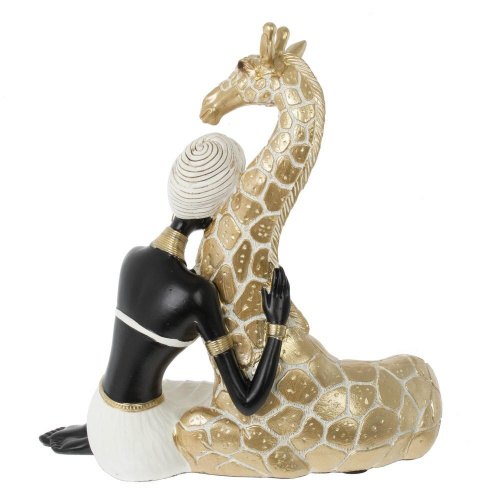 Фигурка декоративная "Африканка с жирафом", L22,5 W12 H25 см фото 3