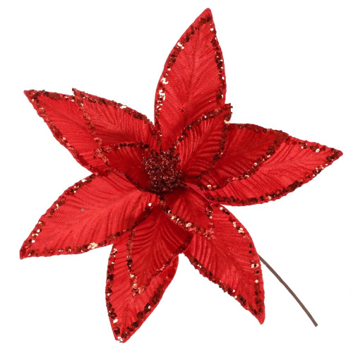 Цветок искусственный "Пуансеттия", L31 W31 H37 см