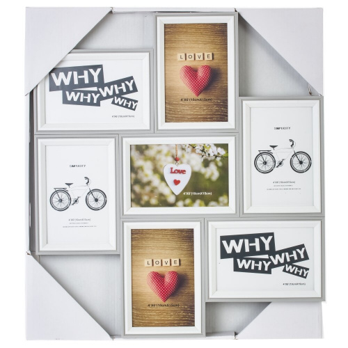 Фоторамка-панно для 7-ми фото, L41 W2 H46 см фото 3