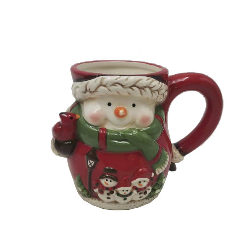 Кружка "Снеговик с шарфом", 450 мл, L15 W9,5 H10,5 см, L14,5 W9 H10,5