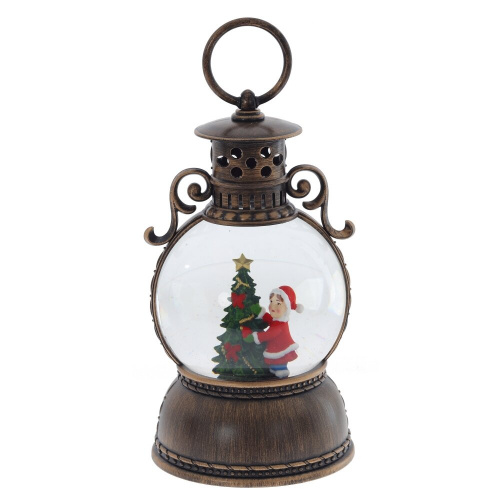 Изделие декоративное "Фонарь" (подсветка, муз, вьюга, 3хААА, н/п + USB), D 10 см, L11 W11 H24 см фото 2 Изделие декоративное "Фонарь" (подсветка, муз, вьюга, 3хААА, н/п + USB), D 10 см, L11 W11 H24 см фото 2