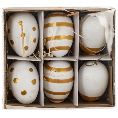 Набор из 6-ти изделий декоративных подвесных "Яйцо" (4*6), L14 W12 H5 см фото 2