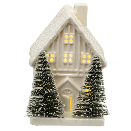 Фигурка декоративная с подсветкой "Домик", L6 W7,5 H9 см, LR44 2 шт.