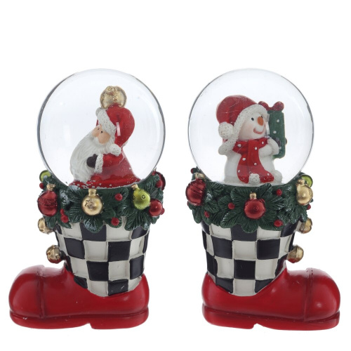 Фигурка декоративная "Снеговик/Дед Мороз" в стекл шаре, D 4.5 см, L5,5 W5 H9 см, 2в. Фигурка декоративная "Снеговик/Дед Мороз" в стекл шаре, D 4.5 см, L5,5 W5 H9 см, 2в.