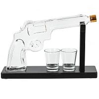 Графин "Пистолет" 330 мл с 2-мя стопками 40 мл, L28 W7 H19 см