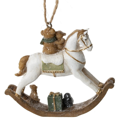 Фигурка декоративная подвесная "Лошадка-качалка", L8,5 W1,5 H7,5 см фото 3 Фигурка декоративная подвесная "Лошадка-качалка", L8,5 W1,5 H7,5 см фото 3