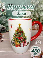 Кружка "Елочка", 480 мл, L14 W9 H13 см