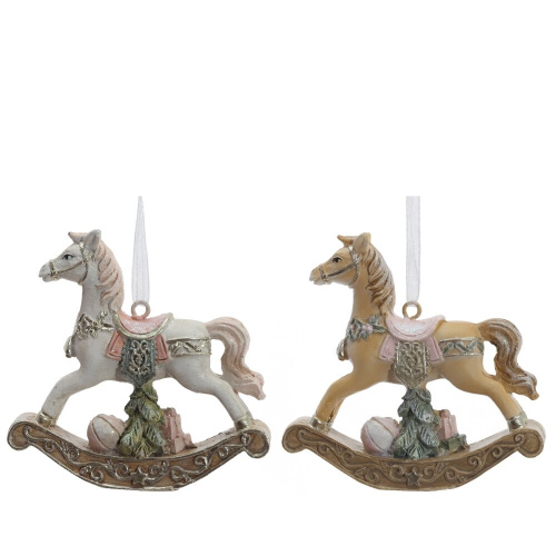 Фигурка декоративная подвесная "Лошадка-качалка", L7 W2 H7,5 см, 2в. Фигурка декоративная подвесная "Лошадка-качалка", L7 W2 H7,5 см, 2в.