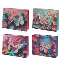 Пакет подарочный L (бумага 210г/м2, блок микс 12шт), L38,5 W11 H30 см, 4в.