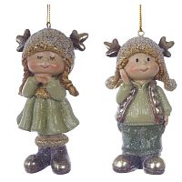 Фигурка декоративная "Дети",  L5 W3 H9,5 см, 2в.