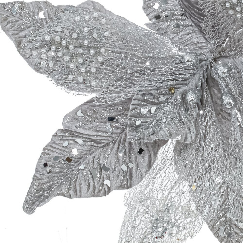 Цветок искусственный "Пуансеттия", L48 W48 H38 см фото 2