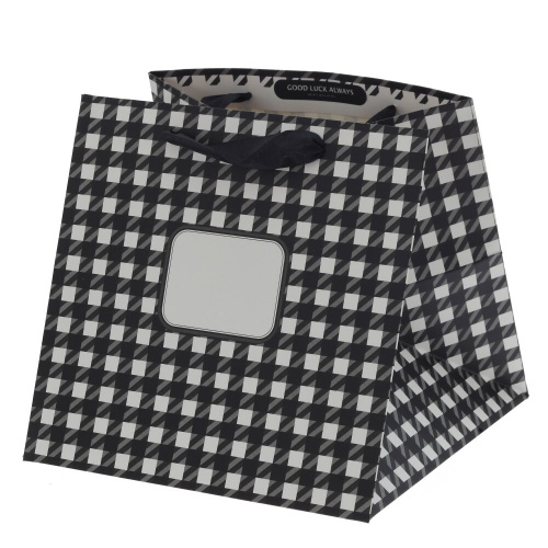 Пакет подарочный S (бумага 250г/м2, блок 10шт), L25 W25 H24 см