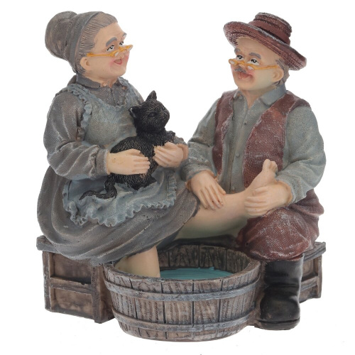 Фигурка декоративная "Бабушка с дедушкой", L11,5 W9,5 H12 см, 2в. фото 2