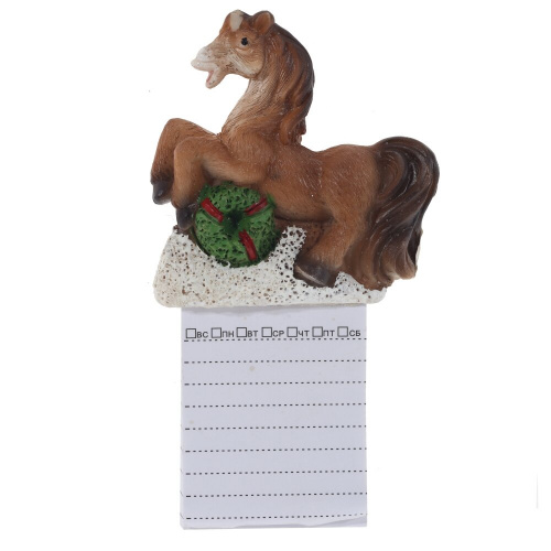 Магнит "Лошадка" с блокнотом, L6 W1,5 H11 см, 2в. фото 3