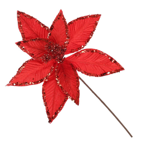 Цветок искусственный "Пуансеттия", L25 W25 H38см Цветок искусственный "Пуансеттия", L25 W25 H38см