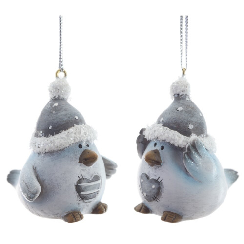 Фигурка декоративная подвесная "Птичка",   L3 W5 H5 см, 2в.