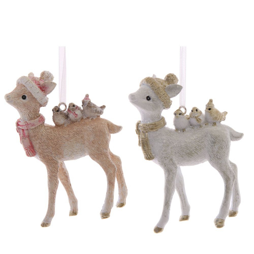 Украшение новогоднее "Олень", L6 W2,5 H9 см, 2в. Украшение новогоднее "Олень", L6 W2,5 H9 см, 2в.