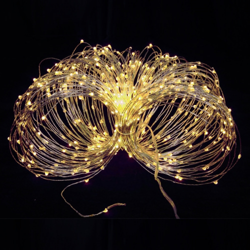 Электрогирлянда уличная "Фейерверк", L50 м, (500 [холодных белых LED, 6W, шнур прозрачный, 3 м, IP4