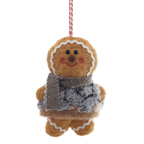 Игрушка набивная подвесная "Пряничный человечек", L9,5 W6 H14,5 см, 2в. фото 4