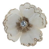 Изделие декоративное "Цветок" (на клипсе), L14 W14 H9 см Изделие декоративное "Цветок" (на клипсе), L14 W14 H9 см