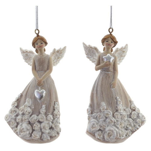Фигурка декоративная подвесная "Ангел",   L5 W3,5 H9,5 см, 2в.