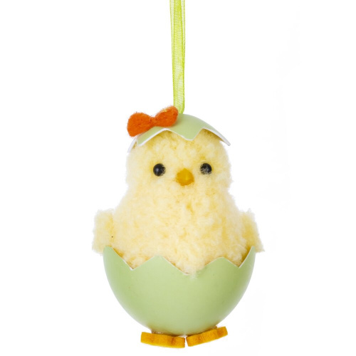 Изделие декоративное подвесное "Цыпленок" (блок 12шт), L6 W6 H8 см, 3в. фото 3