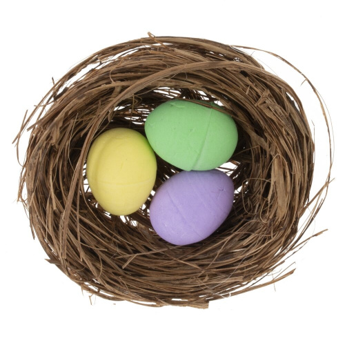 Изделие декоративное "Гнездо пасхальное" (блок 12 шт), L6 W6 H2 см, 3в. фото 2