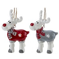 Фигурка декоративная подвесная "Олень" (цена за 1 штуку), L5 W3,5 H8,5 см, 2в.