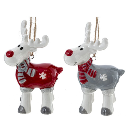 Фигурка декоративная подвесная "Олень" (цена за 1 штуку), L5 W3,5 H8,5 см, 2в.