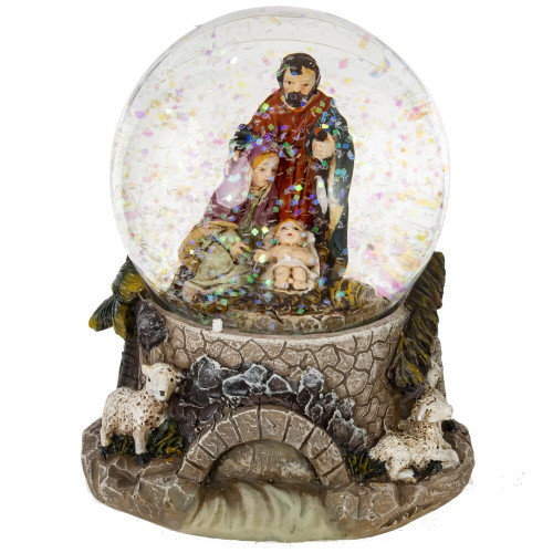 Фигурка декоративная "Рождество" в стекл шаре, L9 W8 H8,5 см, 2в. фото 3 Фигурка декоративная "Рождество" в стекл шаре, L9 W8 H8,5 см, 2в. фото 3