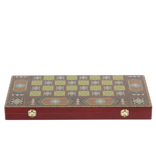 Игра настольная 3 в 1 (нарды, шахматы, шашки), L49 W24,5 H5 см фото 3