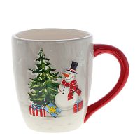 Кружка "Лесные снеговики", 450 мл, L13 W9 H10,5 см