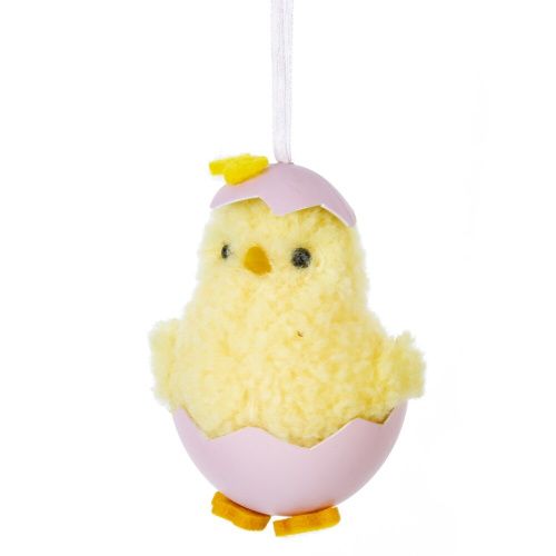 Изделие декоративное подвесное "Цыпленок" (блок 12шт), L6 W6 H8 см, 3в. фото 4