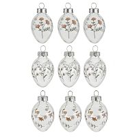 Набор из 9-ти изделий декоративных подвесных "Яйцо" (3*5), L11 W18 H3,5 см