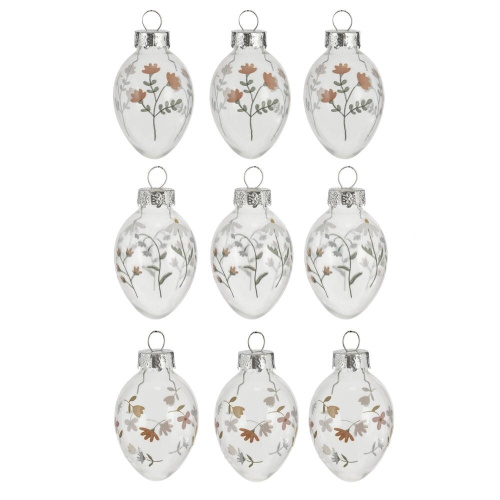 Набор из 9-ти изделий декоративных подвесных "Яйцо" (3*5), L11 W18 H3,5 см