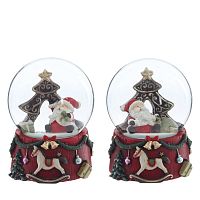 Фигурка декоративная "Дед Мороз" в стекл шаре, D 6.5 см, L6,5 W6,5 H8,5 см, 2в. Фигурка декоративная "Дед Мороз" в стекл шаре, D 6.5 см, L6,5 W6,5 H8,5 см, 2в.