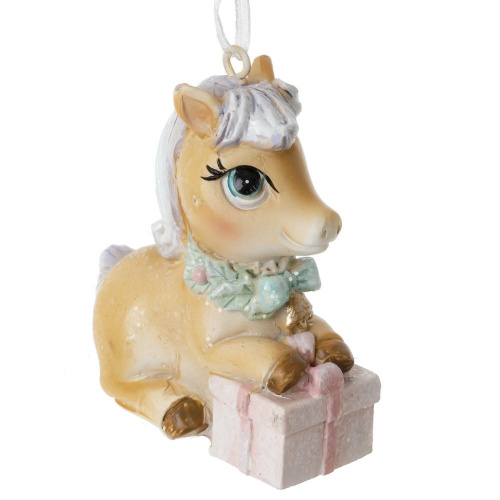 Фигурка декоративная подвесная "Лошадка", L6 W3 H6,5 см фото 3 Фигурка декоративная подвесная "Лошадка", L6 W3 H6,5 см фото 3