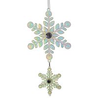 Украшение новогоднее "Снежинка", L11 W0,4 H21,5 см Украшение новогоднее "Снежинка", L11 W0,4 H21,5 см
